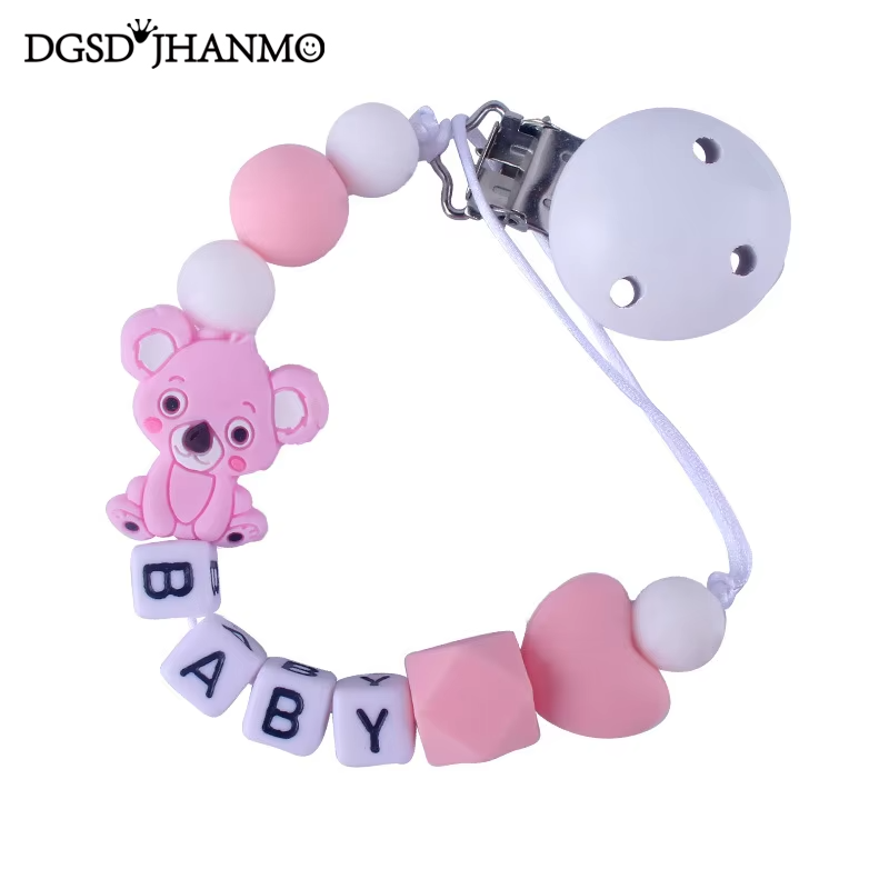 Baby Pacifier Clip - شحن شخصية اسم الطفل هوة سلاسل