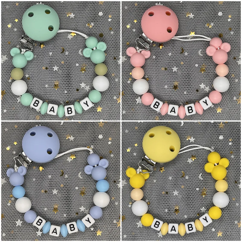 Baby Pacifier Clip - مشبك لهاية أطفال مخصص بالاسم، سلاسل