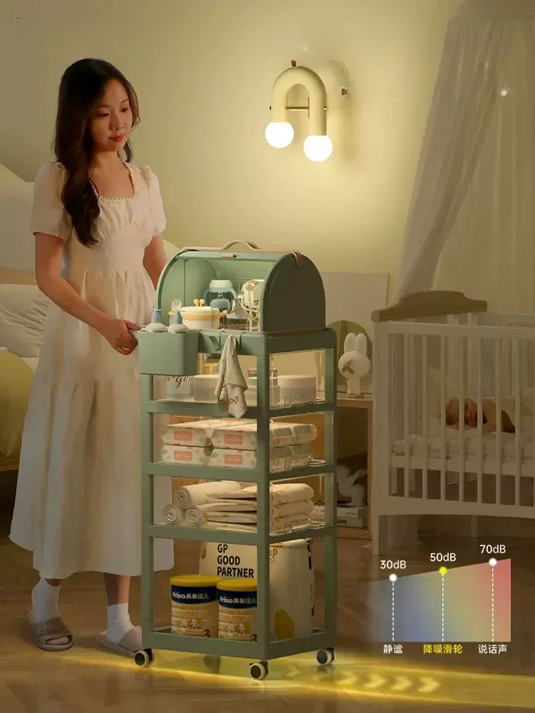 Baby Products Eco Friendly - رفوف تخزين بلاستيكية متنقلة شفافة ،