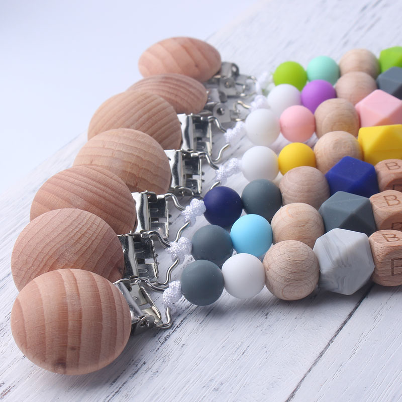 مشبك لهاية الطفل مع خرز خشبي و - مراجعة Baby Pacifier Clip وسعره