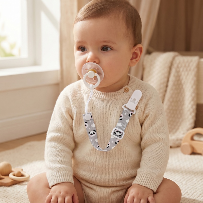 سلاسل مشبك مصاصة الأطفال بزر ث - مراجعة Baby Pacifier Clip وسعره
