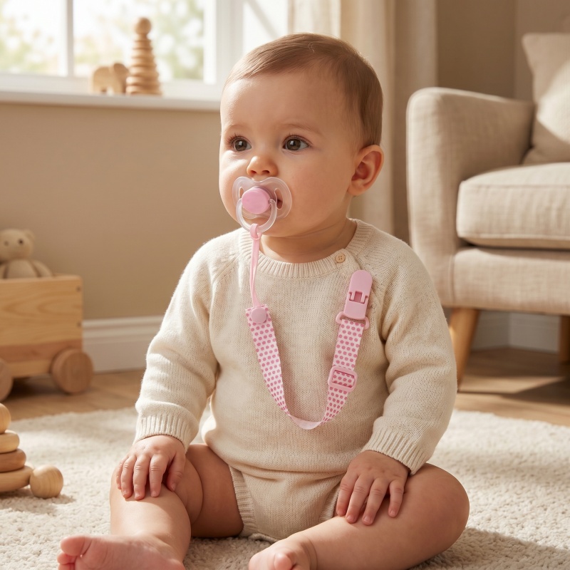سلاسل مشبك مصاصة الأطفال بزر ث - مراجعة Baby Pacifier Clip وسعره
