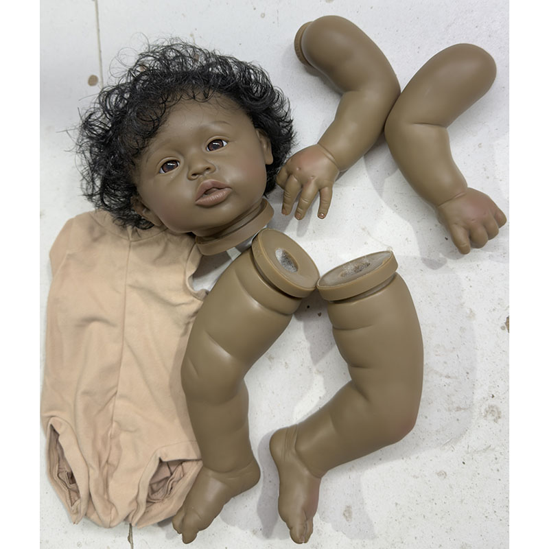 طقم دمية ريبورن جانيت بشرة داك - مراجعة Baby Products Hair وسعره