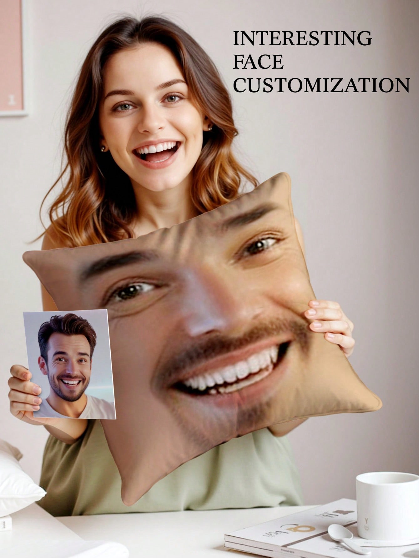 وسادة مربعة مخصصة بصورة شخصية، - مراجعة Baby Products Decoration وسعره